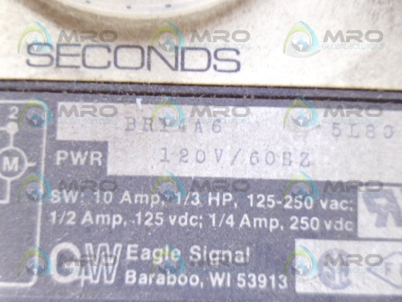 EAGLE SIGNAL BR14A6 ELECTRIC RESET TIMER (AS PICTURED) UNMP