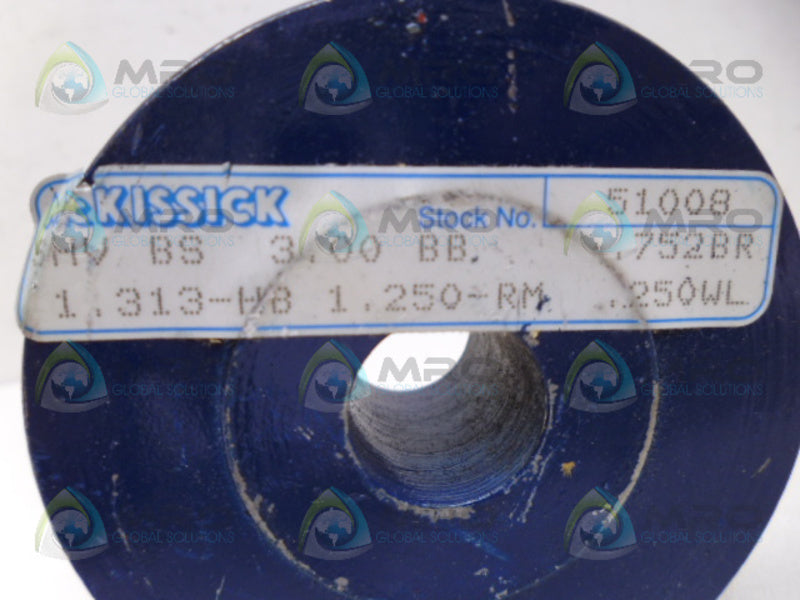 MCKISSICK SHVBS3.00BB PULLEY NSNP