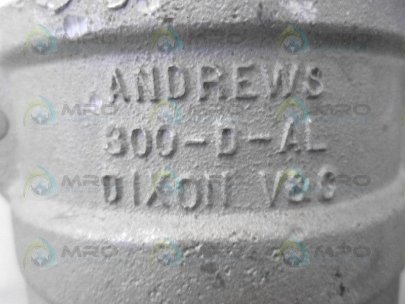 DIXON 300-D-AL CAM GROOVE COUPLER HOSE FITTING NSNP
