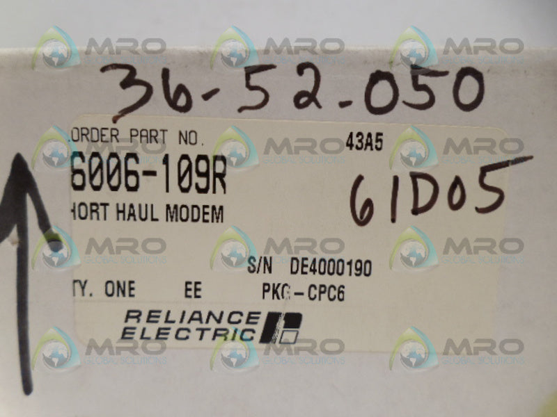 RELIANCE ELECTRIC 66006-109R SHORT HAUL MODEM NSMP