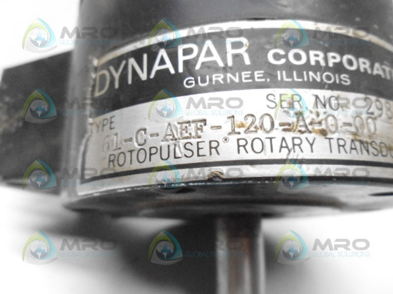 DYNAPAR 61-C-AEF-120-A-0-00 TRANSDUCER UNMP