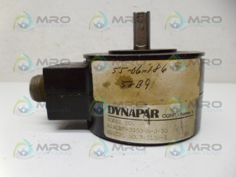 DYNAPAR 62ACEF-2500-A-0-00 ENCODER UNMP
