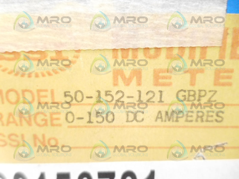 GENERAL ELECTRIC 50-152-121GBPZ METER 150DCA NSMP