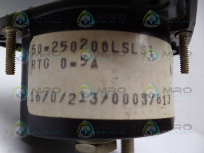 GENERAL ELECTRIC 50-250200LSLS1 METER 5DCA UNMP