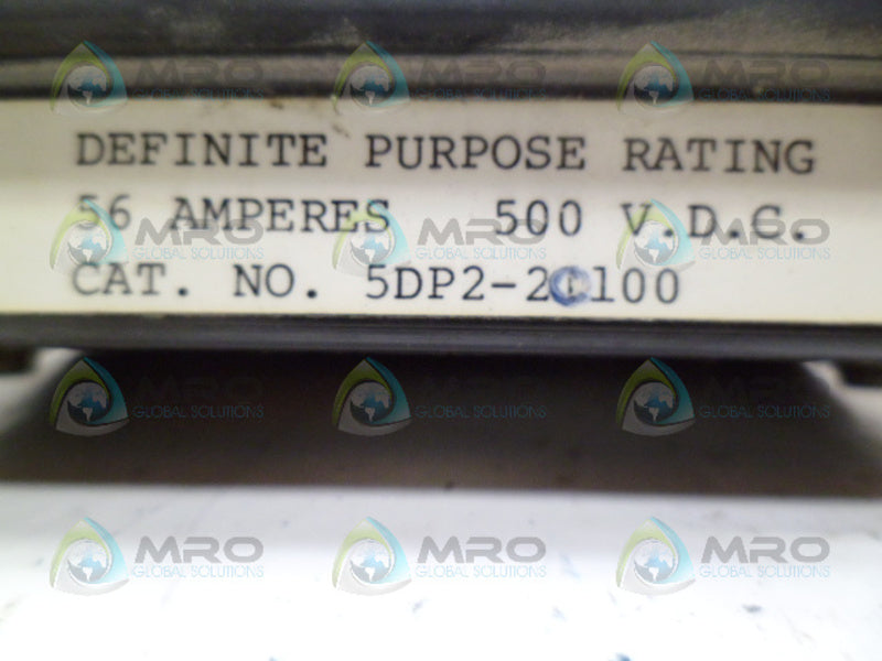 WARD LEONARD 5DP2-20100 CONTACTOR UNMP