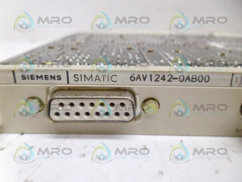 SIEMENS 6AV1242-0AB00 PROCESSOR BOARD UNMP