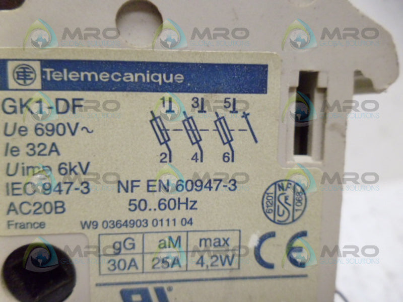 TELEMECANIQUE GK1-DF FUSE HOLDER UNMP