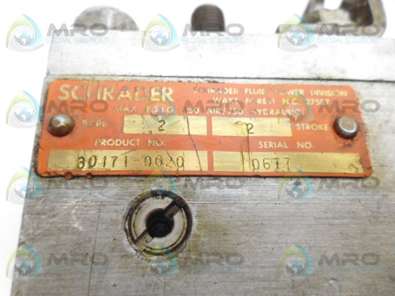 SCHRADER 30171-0020 CYLINDER UNMP