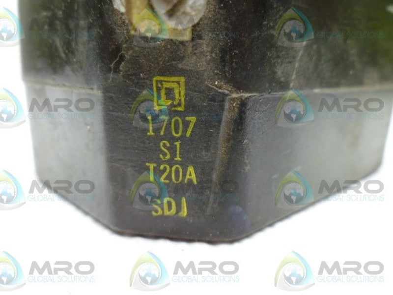 SQUARE D 1707-S1-T20A COIL UNMP