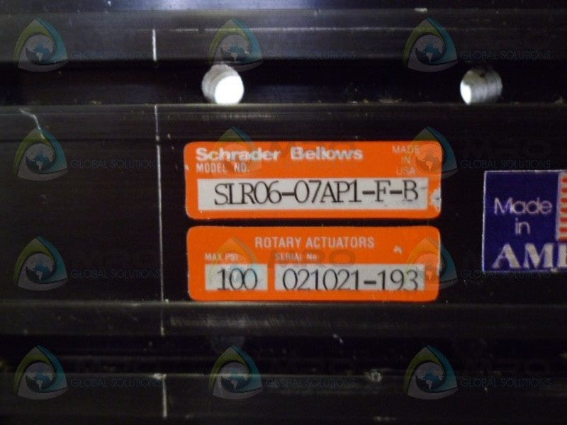 SCHRADER BELLOWS SLR06-07AP1-F-B ROTARY ACTUATOR UNMP