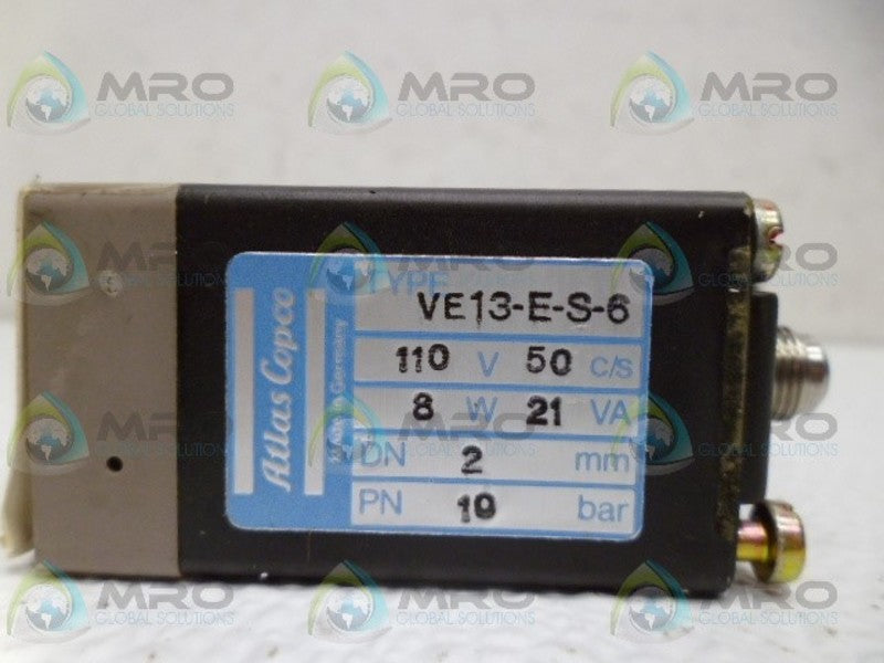 ATLAS COPCO VE13-E-S-6 VALVE 110V NSNP