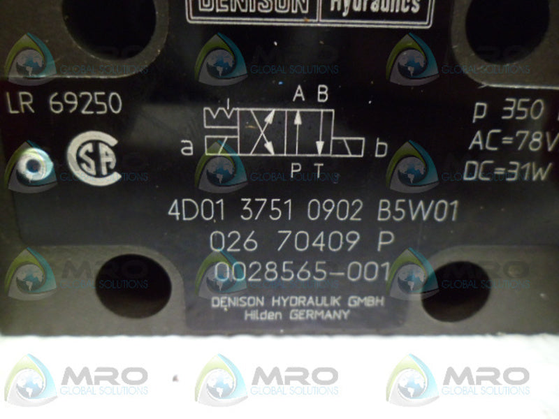 DENISON 4D01-3751-0902-B5W01-026-70409-P VALVE NSNP