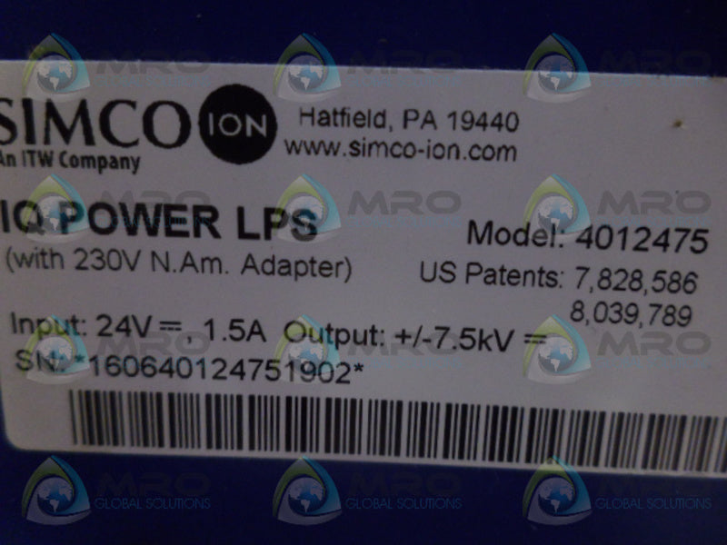 SIMCO 4012475 POWER SUPPLY NSNP