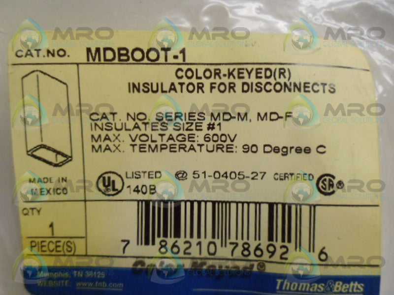 THOMAS & BETTS MDBOOT-1 INSULATOR NSMP