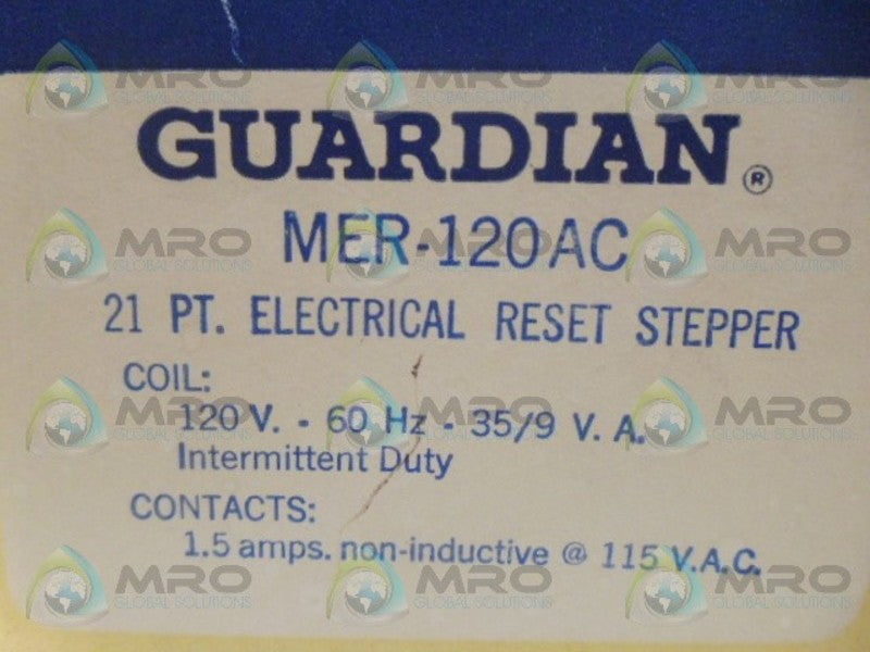 GUARDIAN MER-120AC ELECTRICAL RESET STEPPER NSMP