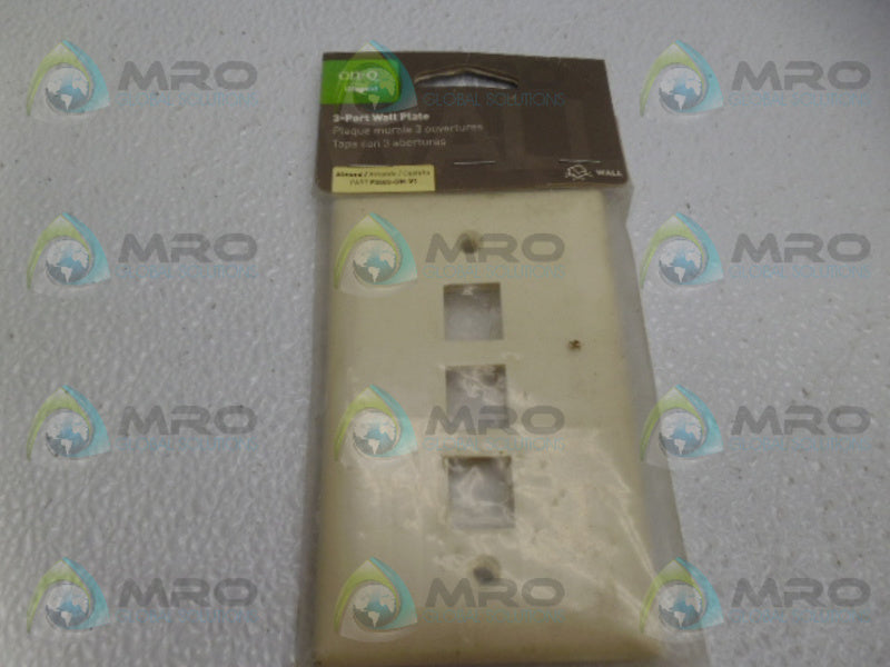 LEGRAND/ON-Q F3403-DM-V1 3-PORT WALL PLATE ALMOND NSMP