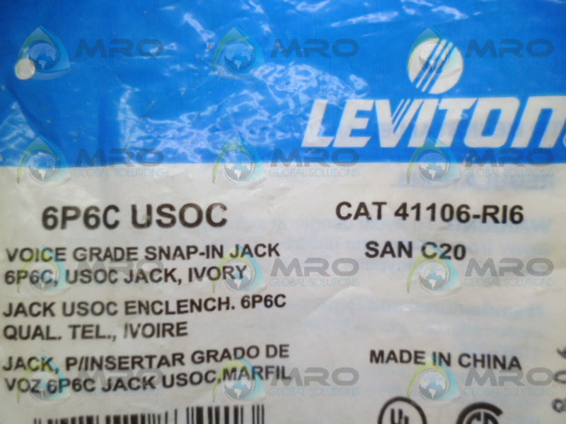 LEVITON 41106-RI6 VOICE GRADE CONNECTOR NSMP