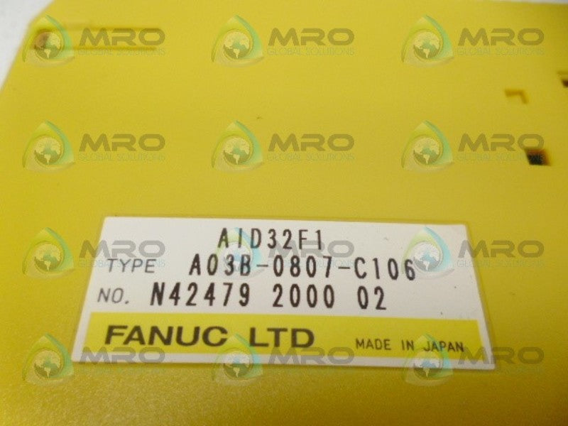 FANUC A03B-0807-C106 INPUT MODULE UNMP