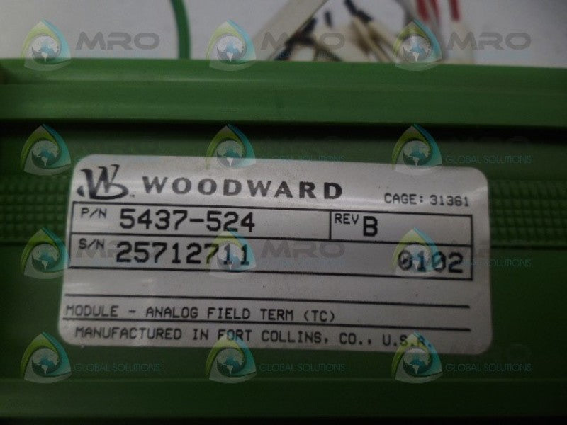 WOODWARD 5437-524 MODULE ANALOG FIELD TERM UNMP