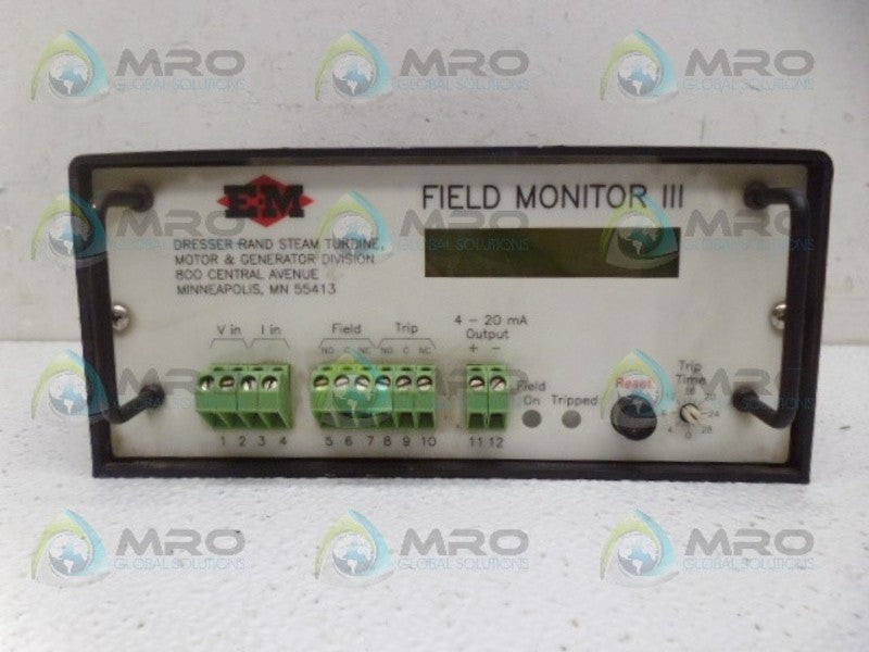 ELECTRIC MACHINERY 129D400G01 FIELD MONITOR 3 UNMP