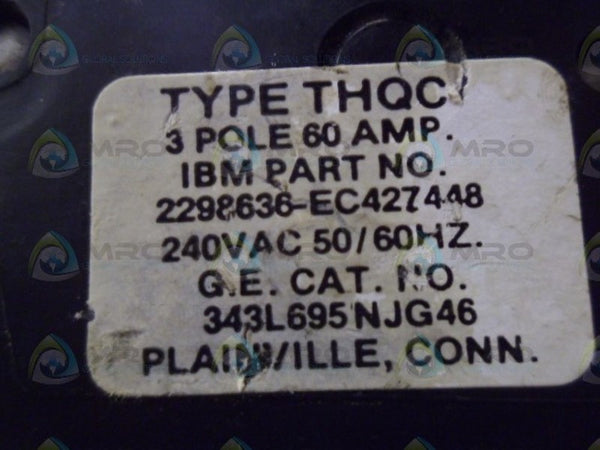 GENERAL ELECTRIC THQC32060 CIRCUIT BREAKER 60AMP UNMP