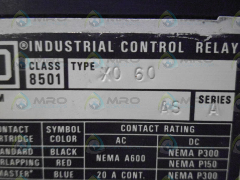 SQUARE D 8501-X060 UNMP