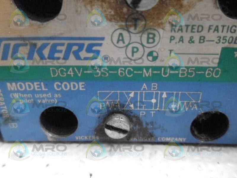 VICKERS DG4V-3S-6C-M-U-B5-60 SOLENOID VALVE UNMP