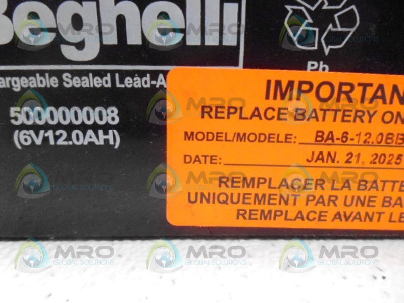 BEGHELLI 500000008 BATTERY UNMP