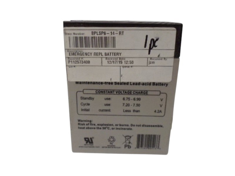 SIGMASTEK BPLLSP6-14-RT BATTERY UNMP