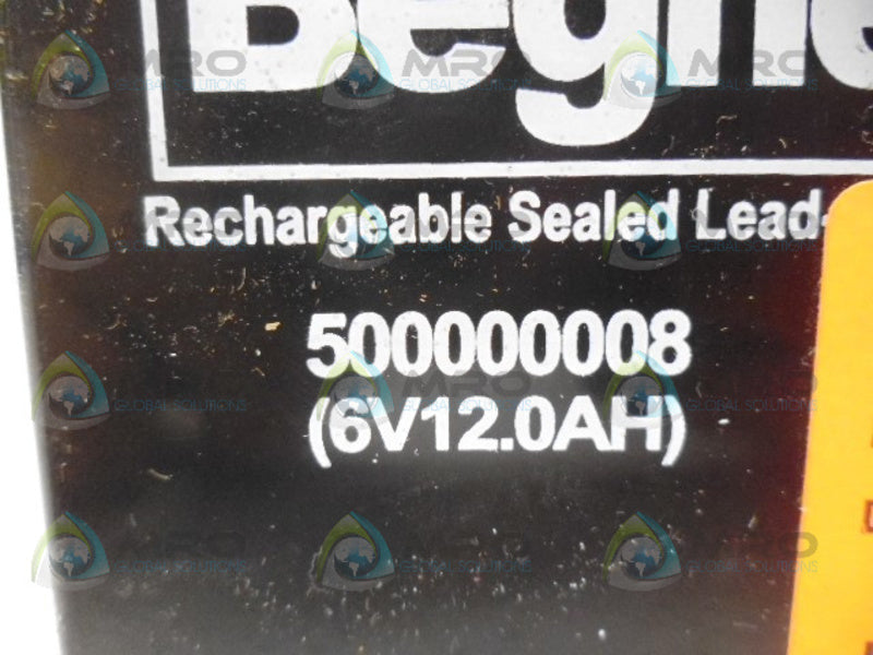 BEGHELLI 6V12.0AH 500000008 LEAD-ACID BATTERY UNMP