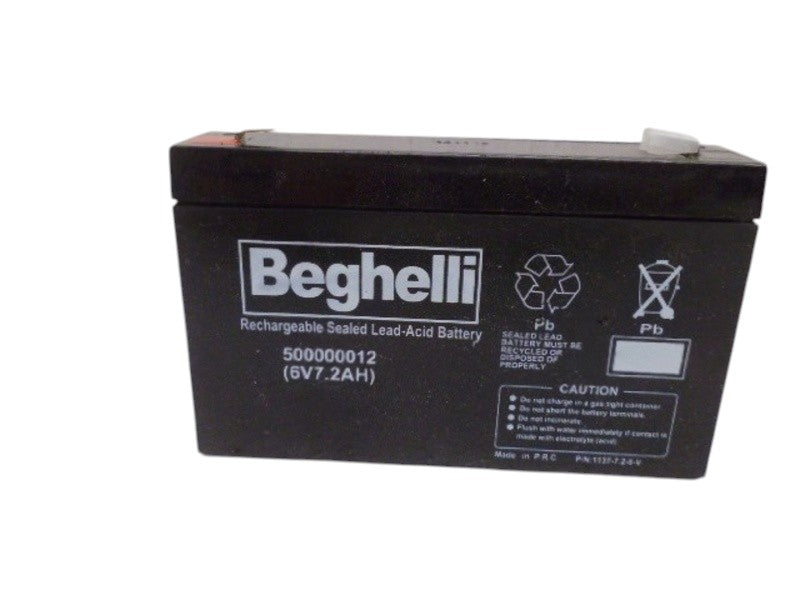 BEGHELLI 6V7.2AH 500000012 LEAD-ACID BATTERY UNMP
