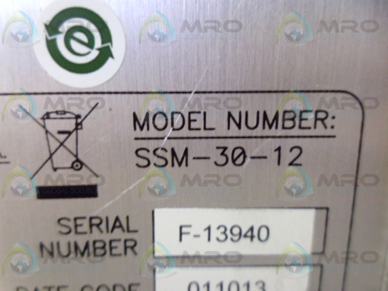 DME SSM-30-12 TEMPERATURE CONTROLLER NSNP