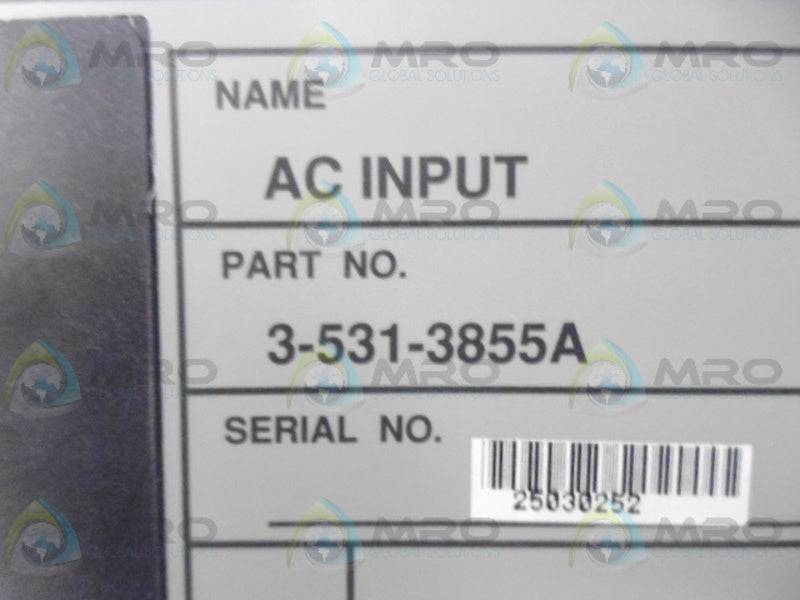 CINCINNATI MILACRON 3-531-3855A AC INPUT UNMP