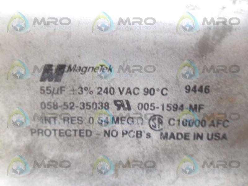 MAGNETEK 058-52-35038 CAPACITOR UNMP