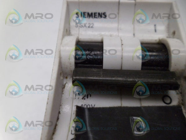SIEMENS 5SX2220-8 CIRCUIT BREAKER 20A UNMP