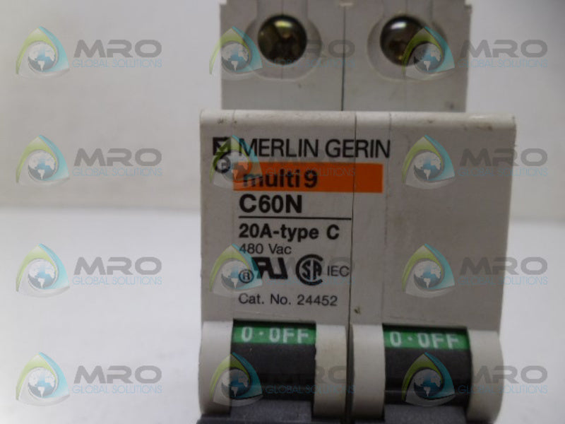 MERLIN GERIN C60N 20A 24452 CIRCUIT BREAKER UNMP