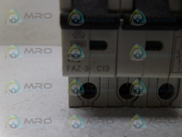 KLOCKNER MOELLER FAZ-3-C13 CIRCUIT BREAKER UNMP