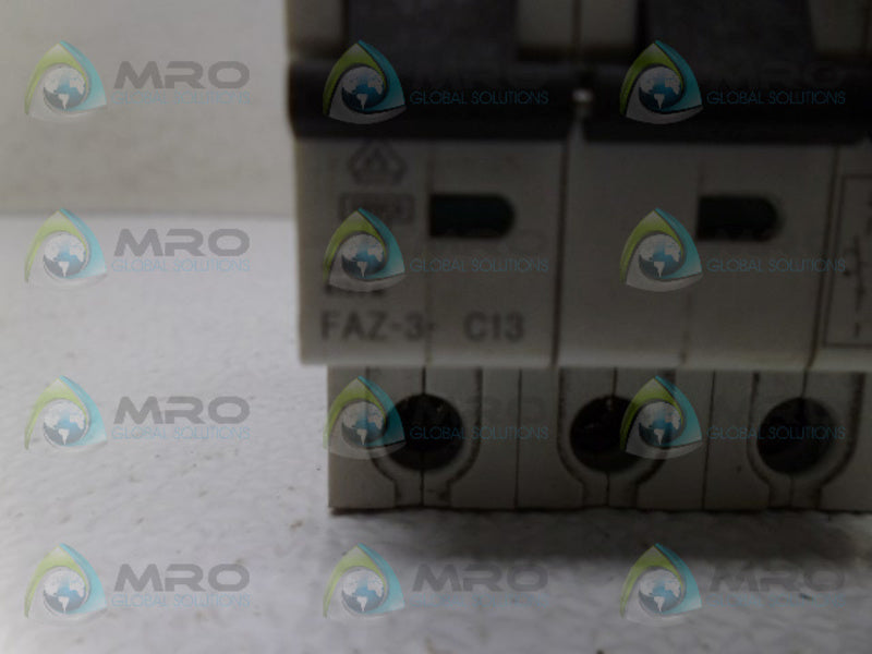 KLOCKNER MOELLER FAZ-3-C13 CIRCUIT BREAKER UNMP