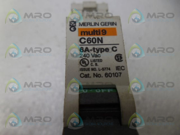 MERLIN GERIN 60107 C60N CIRCUIT BREAKER UNMP