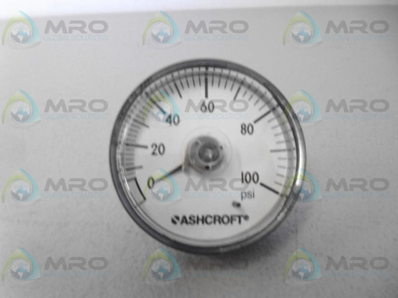 ASHCROFT 5WK38 PRESSURE GUAGE 100PSI NSMP
