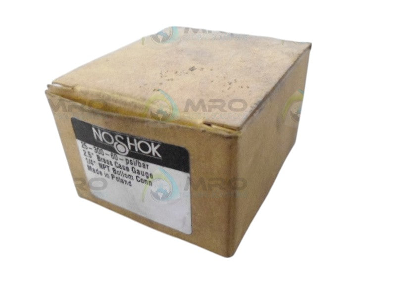 NOSHOK 25-300-60 PRESSURE GUAGE 60PSI NSMP
