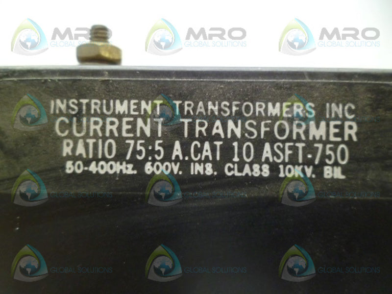 INSTRUMENT TRANSFORMER 10ASFT-750 UNMP