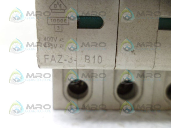KLOCKNER MOELLER FAZ-3-B10 CIRCUIT BREAKER UNMP