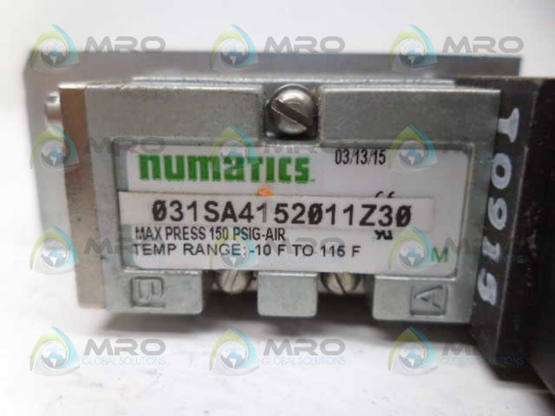 NUMATICS 031SA4152011Z30 SOLENOID VALVE UNMP