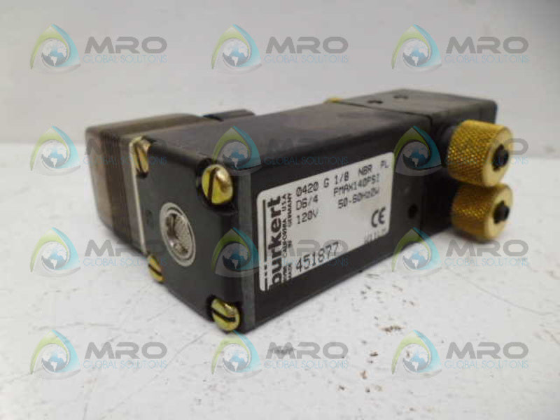 BURKERT 451877 SOLENOID VALVE UNMP