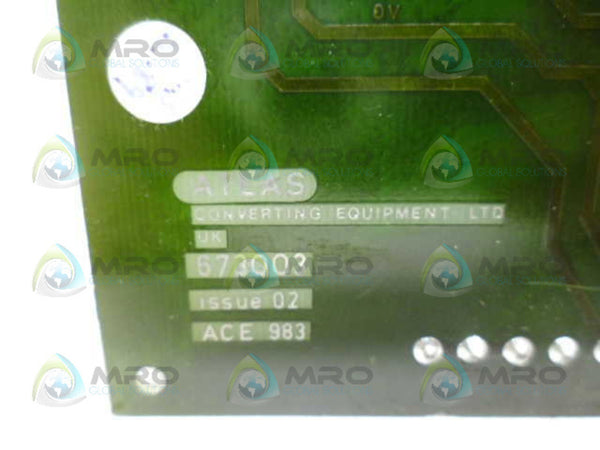 ATLAS 673003 RELAY BOARD UNMP