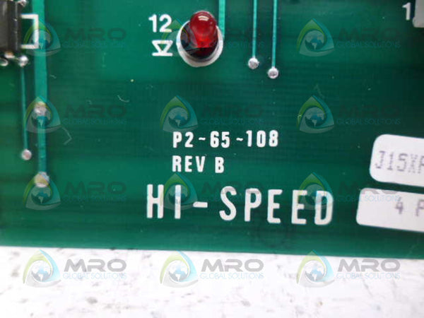HI-SPEED P2-65-108 DISPLAY BOARD UNMP