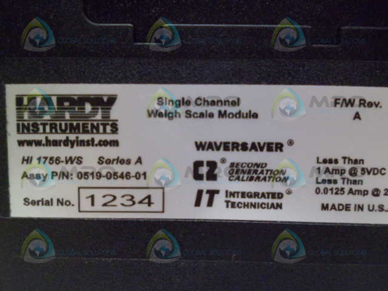 HARDY HI 1756-WS 0519-0546-01 UNMP