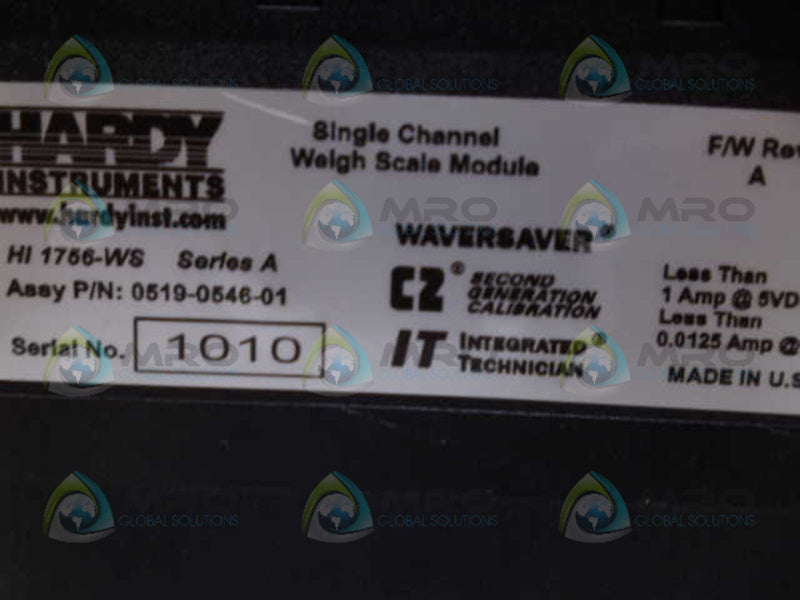 HARDY HI 1756-WS 0519-0546-01 (AS PICTURED) UNMP