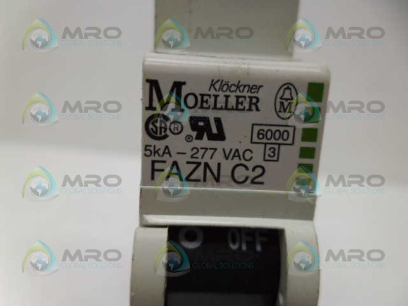 KLOCKNER MOELLER FAZNC2 CIRCUIT BREAKER 2A UNMP